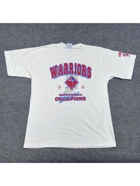 Vintage 1996 Turkey Run Warriors Softball State Champions T-Shirt XL RARE MENS